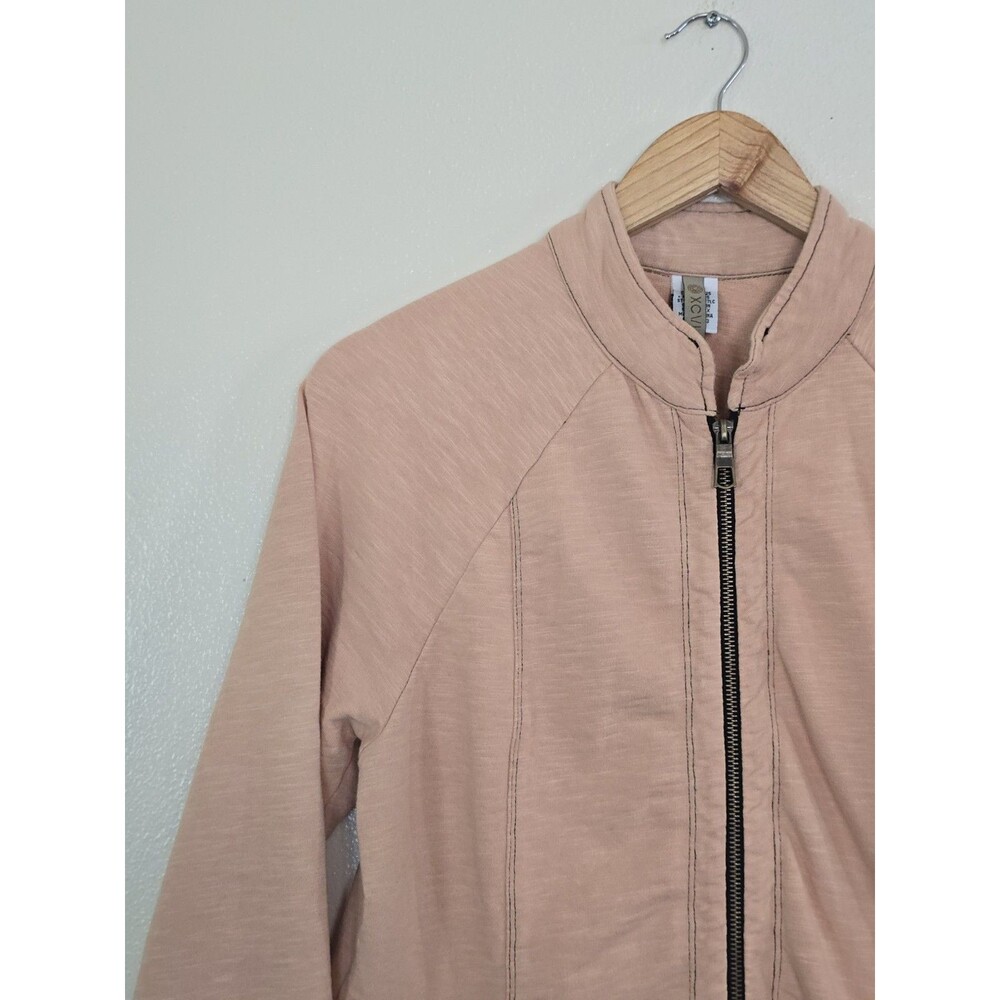 XCVI Long Zip Jacket Womens Small Peach Casual Travel Tunic Coat - Picture 5 of 12